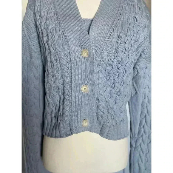 The Andamane Forget Me Not Crop Cardigan Set Wool Cashmere Women’s Size XL - Picture 5 of 12